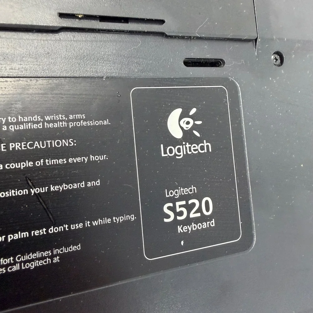 Logitech S520 Wireless Keyboard Black Silver Integrated Palm Rest Y-RBA97